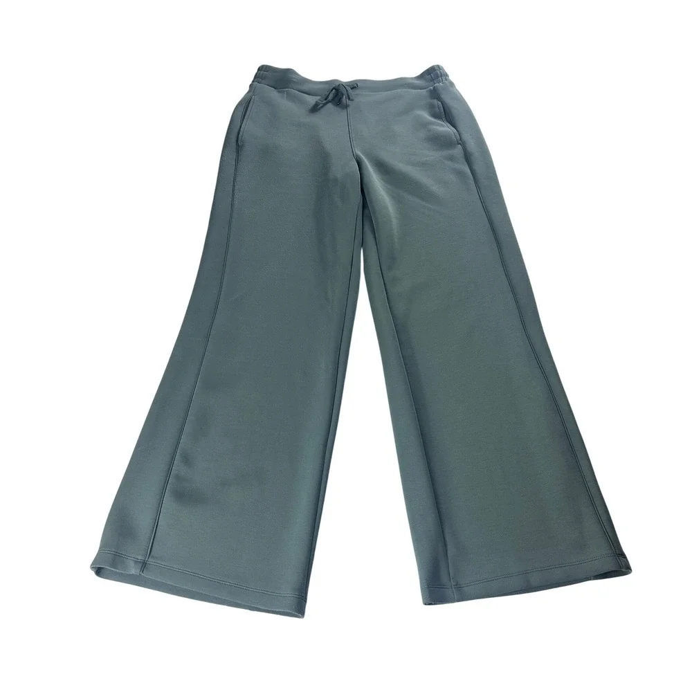 Member's Mark Womens Sandwash‎ Wide Leg Pant Sage Green Large Relaxed Athleisure